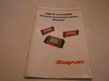 Snap-On OBD-II & EOBO Vehicle Communication Manual Form ZMT2500-5500 JJ1