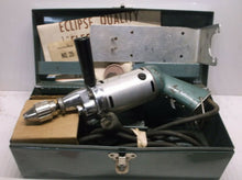 Montgomery Ward POWR-Kraft 1/4" Electric Drill 05TPC-2603 W/Stand,Handle,Case