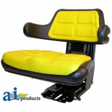 W223YL Seat Wrap Around Back W/Arms, Plastic, Yellow Fits John Deere: Several