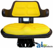 W223YL Seat Wrap Around Back W/Arms, Plastic, Yellow Fits John Deere: Several