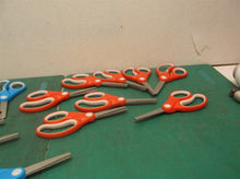 Lot of 16 pair of scissors 8 blue 8 red