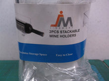 JINAMART Set of 2 Stackable Wine Storage Rack Counter Top Holder Holds 2 Bottles