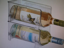JINAMART Set of 2 Stackable Wine Storage Rack Counter Top Holder Holds 2 Bottles