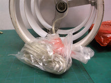 white hanging round light fixture