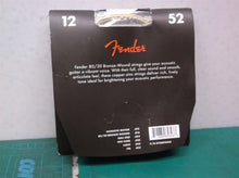 12 Fender 70L 80/20 Bronze Acoustic Guitar Strings - .012-.052 Light