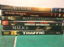 6 dvd Traffic Malice Domestic Disturbance Blood & Choc Murder by Numbers Aviator