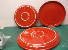 Gibson Home Red Color (3) Pieces Stoneware 1 10.5 plate & 2 8.5 pates