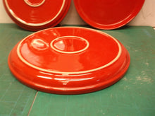 Gibson Home Red Color (3) Pieces Stoneware 1 10.5 plate & 2 8.5 pates