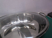 30cm Stainless Steel Shabu Hot Pot Cookware with Glass Lid S-type Separator