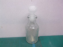 Vintage Avon Clear Glass Diamond Cut Apothecary Decanter Flavor Fresh Bottle