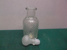 Vintage Avon Clear Glass Diamond Cut Apothecary Decanter Flavor Fresh Bottle