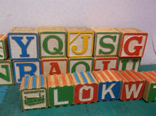 Lot of vintage wooden blocks fir craft projects
