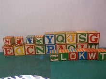 Lot of vintage wooden blocks fir craft projects