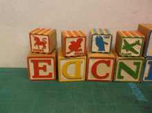 Lot of vintage wooden blocks fir craft projects