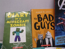 assorted lot of 9 different children's books Avengers Pokemon Minecraft