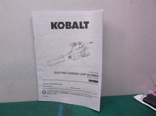 manual only from a Kobalt A071006 110v blower