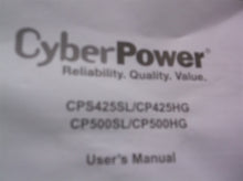 Cyber Power UPS manual with software cd