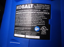 KOBALT 24v 120MPH Brushless Leaf Blower KHB4124B-03 tool only missing tip 022002