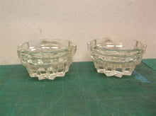 set of 2 glass candle holders