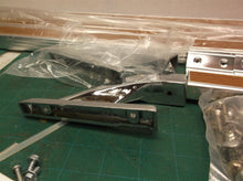 Bed rail for 5 to 8 foot pickup bed chrome/wood grain