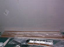 Bed rail for 5 to 8 foot pickup bed chrome/wood grain