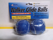 RMS / 2 Pc Cane Walker Guide Balls / Precut Opening / Protects Floors / Blue