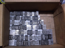 Metal Printing blocks. Old English letters 13/16 8+lbs lead