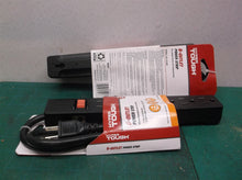 lot of 2 Hyper Tough 6-Outlet 2.5ft Cord Power Strip, Black