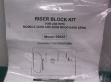 Manual for a harbor freight 09645 band saw riser block kit