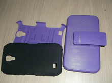Cell Joy i9500/S4 Case With Stand & Belt Clip Purple/Black