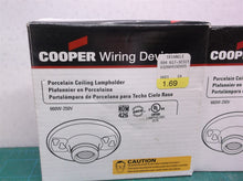 Lot of 3 cooper 660-watt White Ceiling Sockets