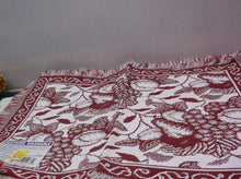 Set of 4 red & white placemats ds1