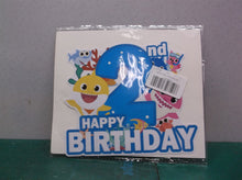 Cartoon Shark Baby 2 Cake Topper 2nd Birthday Boy/Blue