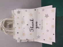 9 Count Wedding Gift Bags Medium Size Bags 8x4.75x10 inch Thank You Paper Bags