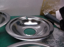 Universal Chrome Drip Pan Set Small Large Electric Range Stove Burner Bowl 4 PK