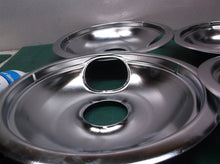 Universal Chrome Drip Pan Set Small Large Electric Range Stove Burner Bowl 4 PK