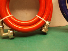 Blue/Red Rubber Washing Machine Inlet Hoses PVC Covered Braided Hose Hot & Cold