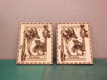 2 The Lovers Guns Skeleton Hook Backed Leather Patches 3-1/4x4