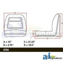 LVA10029 LGT100YL LGT125YL Seat-Yellow Fits JD: 4200 4210 4300 4310 4400 4410