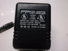 FP AC/DC Adapter D41-06-500R 6V 500mA