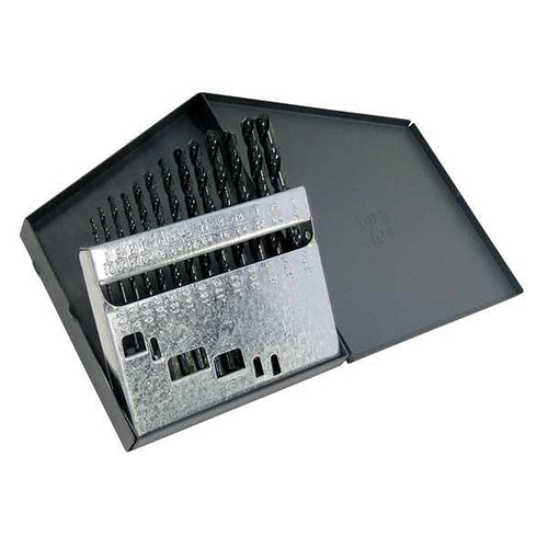 HCT-DRL-SET-0006 DRL-SET-HSS 13pc 1/16-1/4 118? Gen Purpose Steam Oxide Jobber Metal Case
