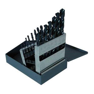HCT-DRL-SET-0011 DRL-SET-HSS 15pc 1/16-1/2 118? Gen Purpose Steam Oxide Jobber Metal Case