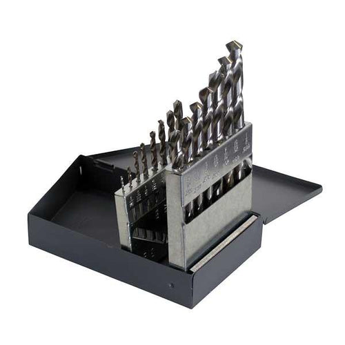 HCT-DRL-SET-0012 DRL-SET-HSS 15pc 1/16-1/2 118? Gen Purpose Bright Jobber Metal Case