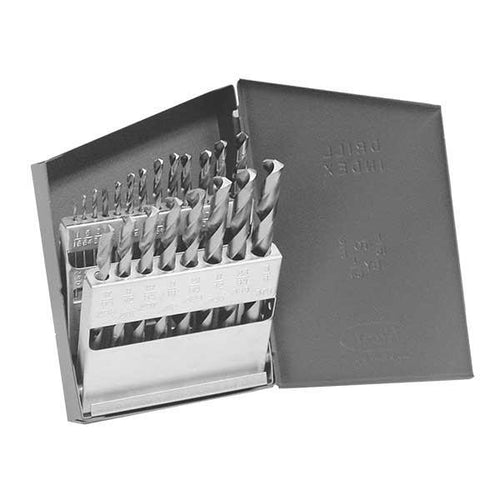 HCT-DRL-SET-0018 DRL-SET-HSS 21pc 1/16-3/8 118? Gen Purpose Bright Jobber Metal Case