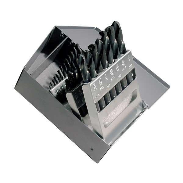 HCT-DRL-SET-0028 DRL-SET-HSS 29pc 1/16-1/2 135? Heavy Duty Steam Oxide Screw Machine Metal Case