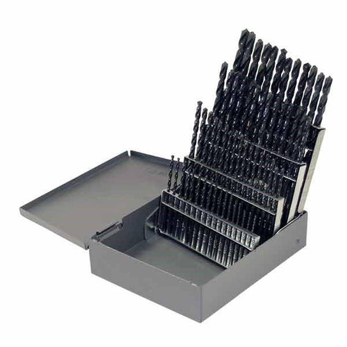 HCT-DRL-SET-0030 DRL-SET-HSS 60pc #1-#60 118? Gen Purpose Steam Oxide Jobber Metal Case