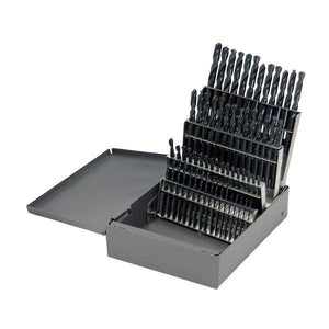 HCT-DRL-SET-0033 DRL-SET-HSS 60pc #1-#60 135? Heavy Duty Steam Oxide Screw Machine Metal Case