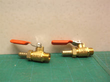 Brass Air Ball Valve Shut Off Switch G1/4 Male to 3/8" Hose Barb