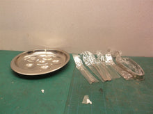 Mengbaobao Escargot Dining Set 6 Compartment Holes Snail Plate Tong 4 Forks Stai