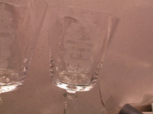 Sanson Institute of Heraldry 5Pc Etched Glasses 6-5/8 x 3-1/2 Fantasy D&D LARP e